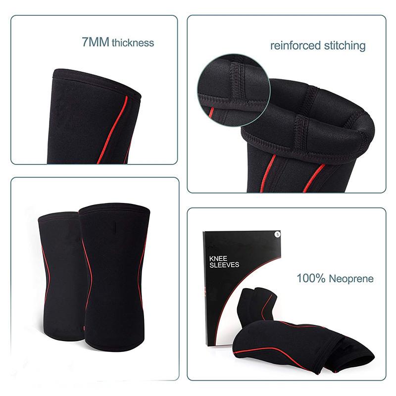 Knee Compression Knee Brace 1 Pair Compression Support and Protection for Weightlifting Exercises