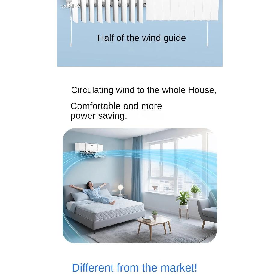 Air Conditioner Windshield Wall-Mounted Universal Confinement Anti-Draft Blowing Cold Air Cover Wind Deflector Air Outlet Louver