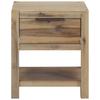 Nightstands with Drawers Set of 2 40 X 30 X 48 Cm Solid Acacia Wood