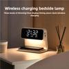 3 In 1 Multi-Function USB-C Alarm Clock With 15W QI Wireless Charger Thermometer LCD Screen Night Light Bedroom Touch Desk Lam