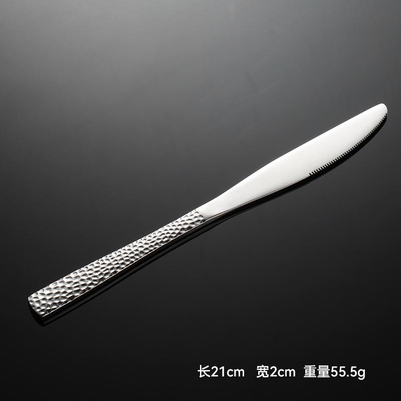 430 Stainless Steel Hammer C007 Series Knives, Forks, Spoons, Square Handles, Western Tableware, Snakeskin Gifts, Water Cube