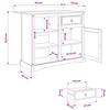 Kitchen Trolley 2 pcs White and Honey Wax Finish 112 x 70 x 91.5 cm
