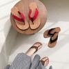 Melting Brown Women Suede Strap Daily Flip Flop 3color
