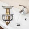 Basin Drains Universal Metal Filter Valve Pop-Up Drainer Waste Stopper Bathtub Strainer Plug Hair Catchers Bathroom Accessories