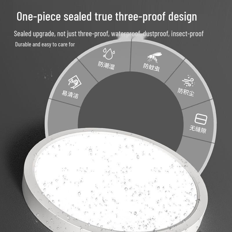 Waterproof LED Ceiling Light for Kitchen, Bathroom, and Outdoor Areas
