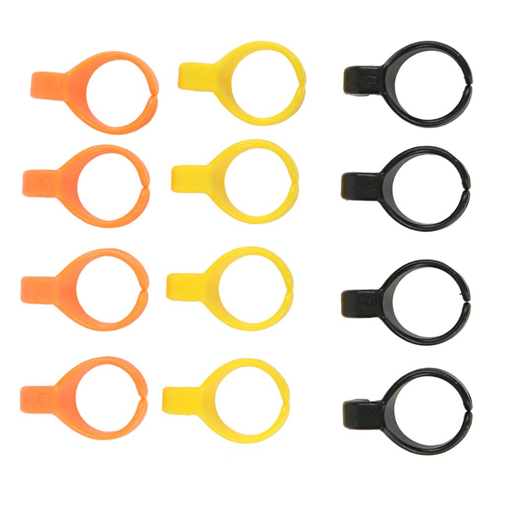 12 Pcs Line Cutter Ring Colorful Plastic Opening Ring Cutter for Sewing Jewelry Making Quilting