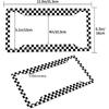 Black White Check Race Flag License Plate Frame - 1 Pcs Funny Aluminum Car License Plate Cover Black White Checkerboard License Plate Holder