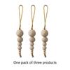 3pcs Decorative Christmas Tree Wooden Beaded String Handcrafted Christmas Tree Pendant  Festive