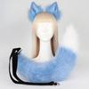 Felliges Tierohr-Schwanz-Set Cosplay Anime Kostüm Fuchs Wolf Ohren Accessoire Plüsch