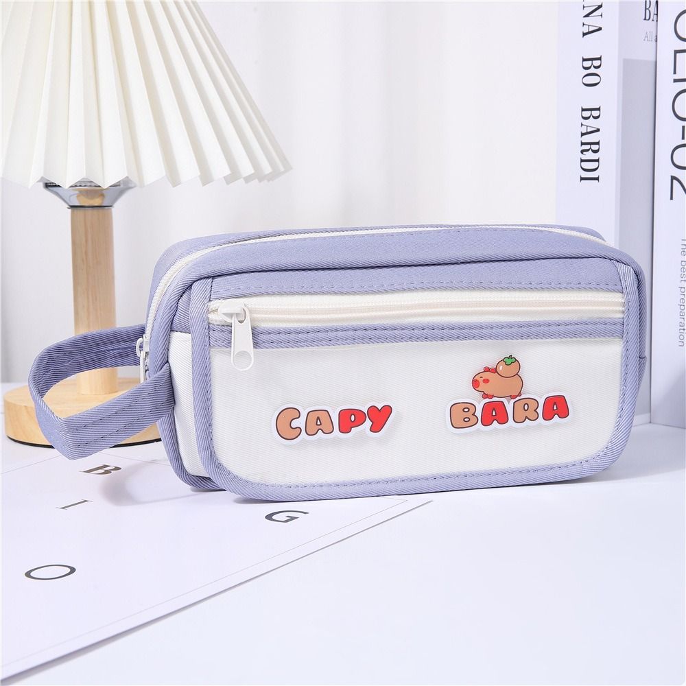 High Appearance Level Pen Bag Visible Stationery Kawaii Capybara Pencil Case  for Students