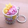 Kreative Simulation Popcorn Eimer Schlüsselanhänger Mini Snack Tasse Schlüsselanhänger Anhänger Geschenk
