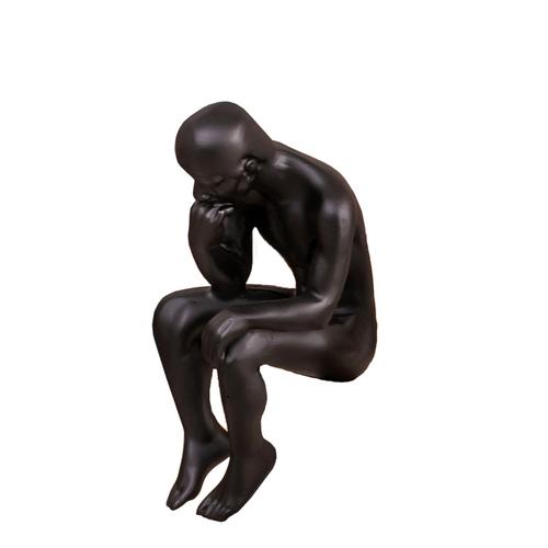 Home Decoration Accessories Thinker Rodin Sculpture Gold Stainless Steel Frame Desk Decoration Crafts Figurines Miniatures