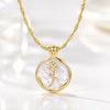 Rose Enamel Necklace Vintage Aesthetic Unique Statement Jewelry Women