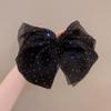 Elegant French Mesh Bow Hair Bun Clip