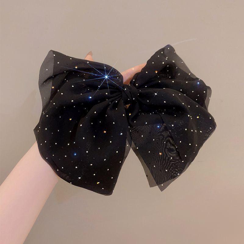 Elegant French Mesh Bow Hair Bun Clip