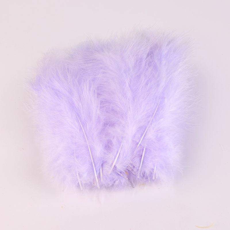 50Pcs Cross-Border Turkey Hairy Tail Plush Feather Colored Feather Dream Catcher Feather Light Bobo Ball Feather