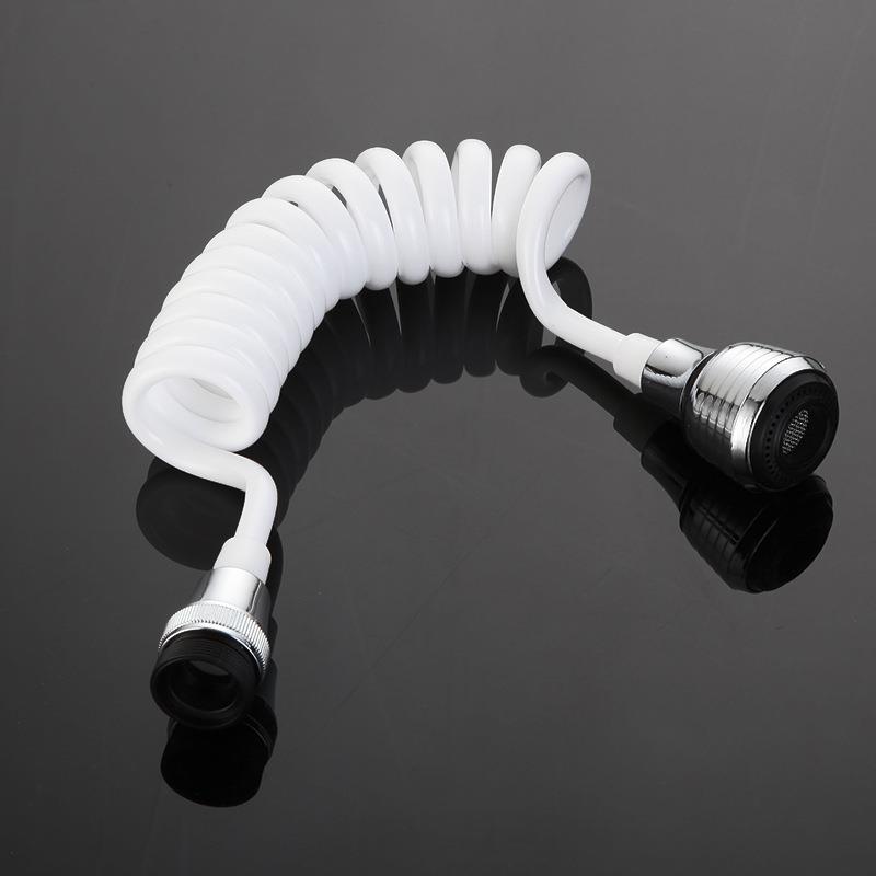 Bubbler Sprinkler Faucet Accessories Bath Shower Long Hose Faucet Extender Nozzle Flexible Water Saving Tap Adapter Sink Spray белый
