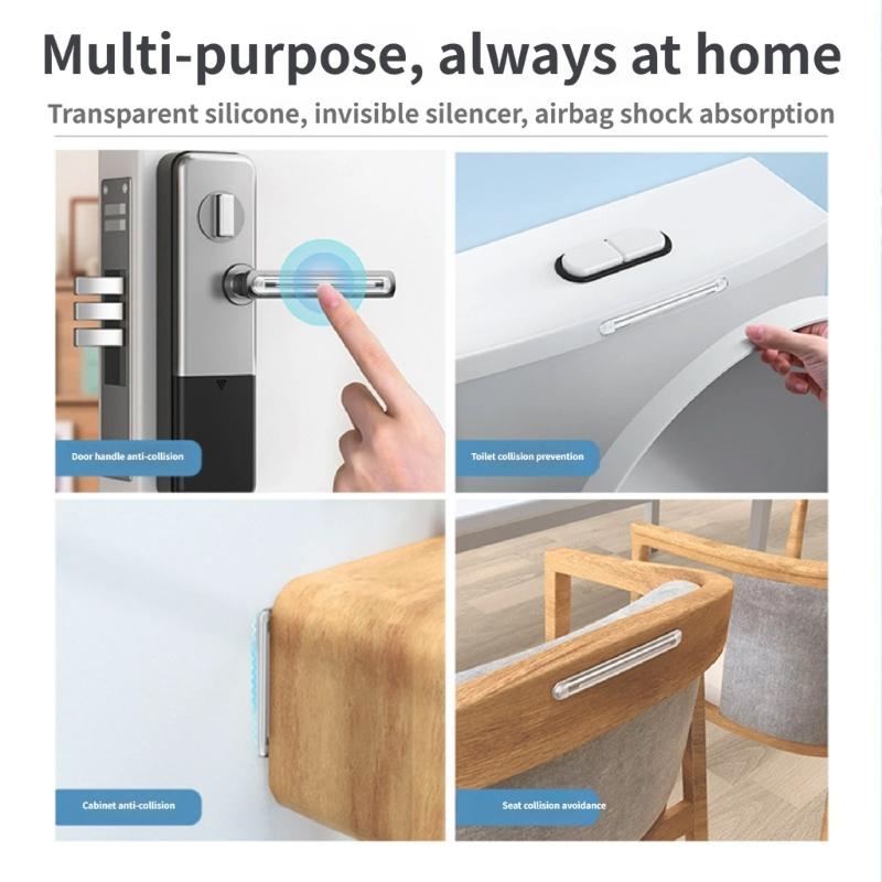 Flexible Silicone Furniture Protectors Featuring Effect Absorption Quiet Closing Cabinet Door Covers Home Security