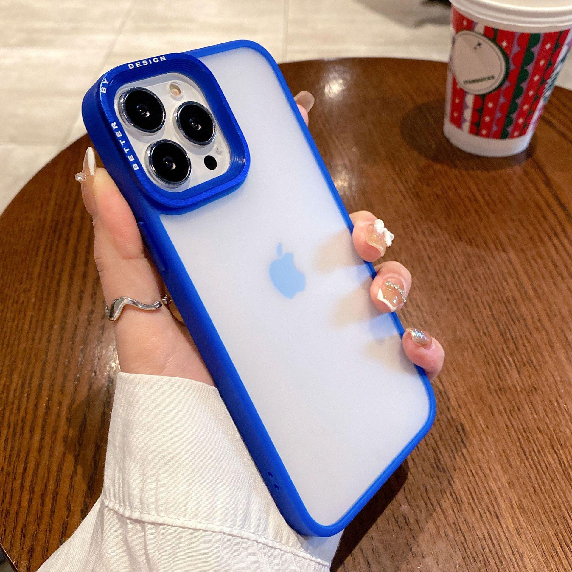 

Прозрачный матовый чехол для iPhone 14 Pro Max/13/12 с ощущением кожи и дизайном Big Eye 12 (6.1-inch)