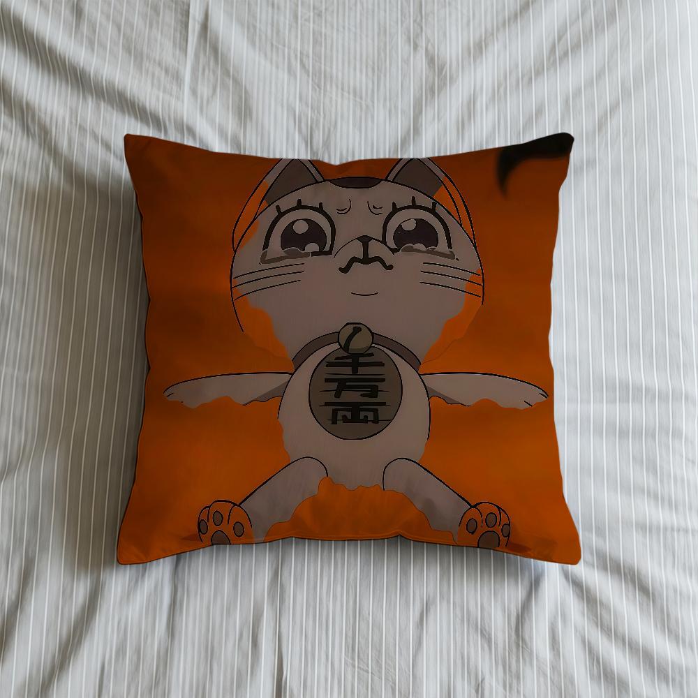 T-TurboS-ES G-Granny Cushion Cover Soft Case Sofa Living Room Home Anime Comfortable Office Cat Decor Protective Pillow