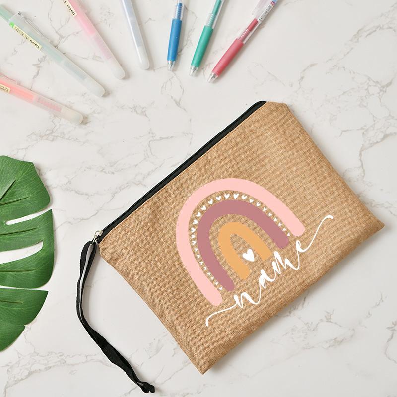 Women Cosmetic Bags  Best Gift for Mom Personal Custom Name Makeup Bag Pouch Travel Outdoor Toiletries Organizer Lipstick Bag