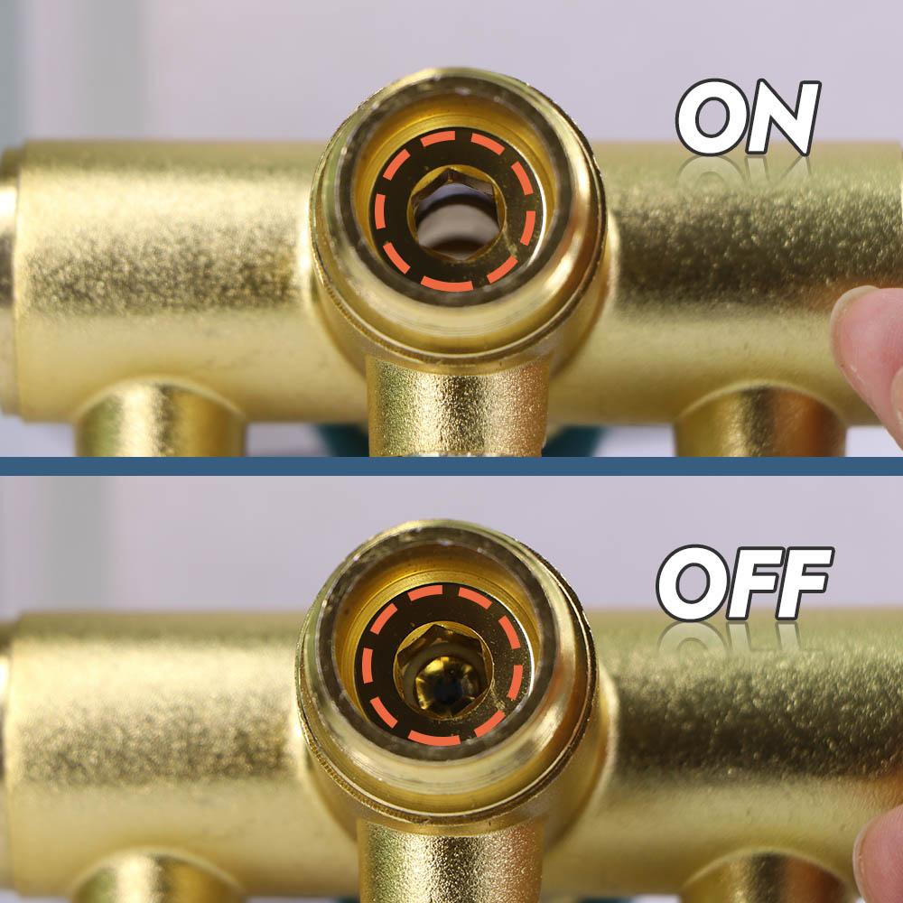 NPT/BSP 3/4" Cross Type Garden Taps Adapter Copper-plated Aluminum Heavy-duty Faucet for Garden Irrigation Connector Stop Water