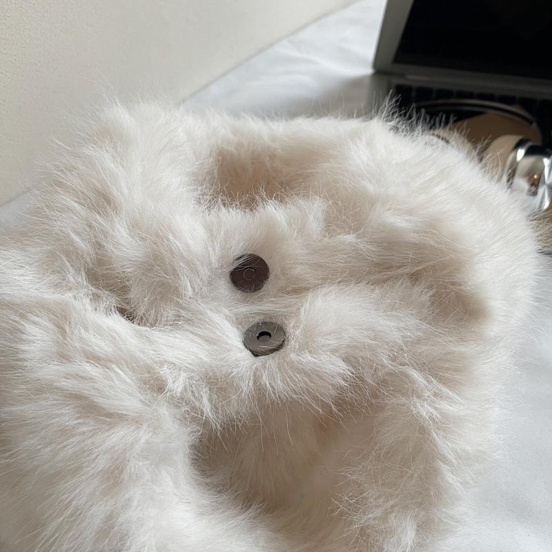 Women's Plush Handbag Solid Color Shoulder Bag