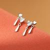 2021 Trendy Love Heart Water Drop Stud Earrings - High-End, Minimalist Dangle Design
