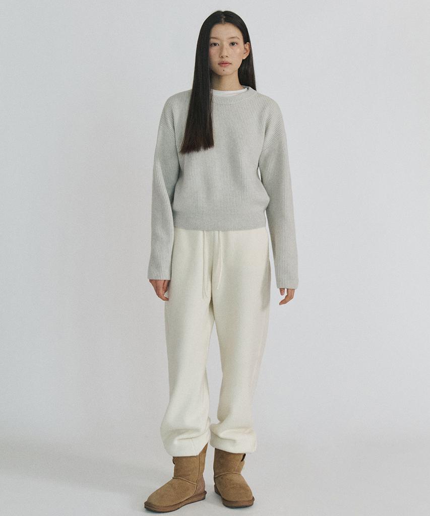 STEP AROUND Knit Jogger Banding Pants_Ivory