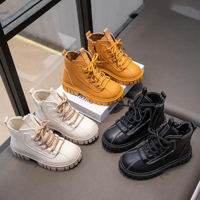 Retro Fashion Boys Martin Boots British Style Handsome Children's Leather Boots