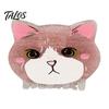 Cartoon Hair Clip Claw for Women, Anti-Slip Tooth with Strong Grip, 3D Cat Shape Red Fruit Design Back Head Claw, Pearlescent Glitter Lightweight