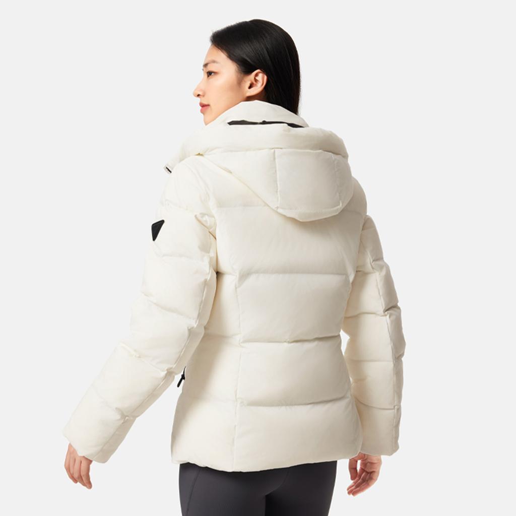 Li Ning Simple Hooded Slim Fit Solid Color Versatile Short Down Jacket Women Outerwear AYMV400-1