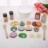 Kitchen Pretend Play Toys  Playsets Simulation Food Accessories Pizza Salad Dessert Set Learning Educational Toy for Toddler 3+