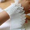 1/2Yard Dress Pleated Polyester Clothing Accessories Lace DIY Hollow Fabric Double Layer Trim Collar