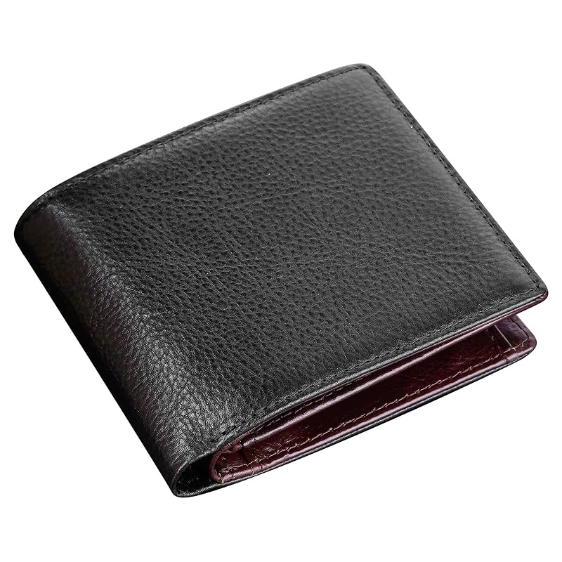 

[ThaxDirect] bifold wallet men s genuine leather card Holds 9 pieces coin purse large capacity thin soft male bifold wallet father s day birthday