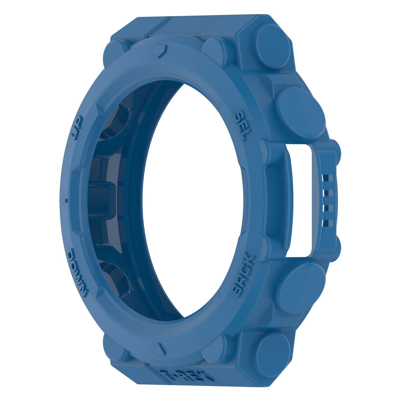 

Бампер-чехол из ТПУ для смарт-часов, защитная пленка для экрана темно-синий