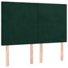 Box Spring Bed with Mattress Dark Green 140 x 190 cm Velvet