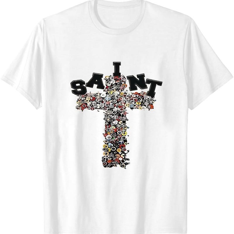 

Breathable Cotton T-Shirt - Unisex Short Sleeve Daily Essential Fi XXL белый