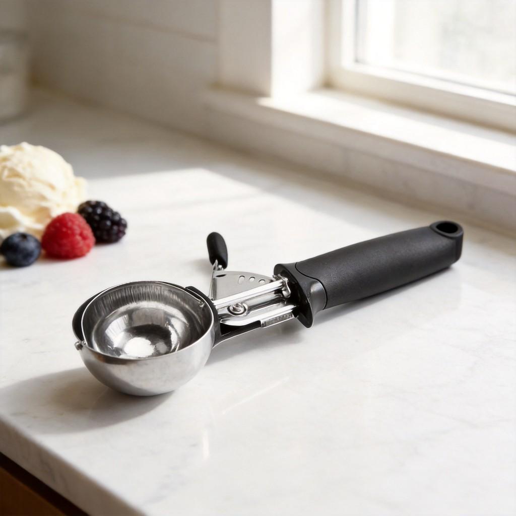 Stainless Steel Ice Cream Scoop With Logo For Home And Commercial Use