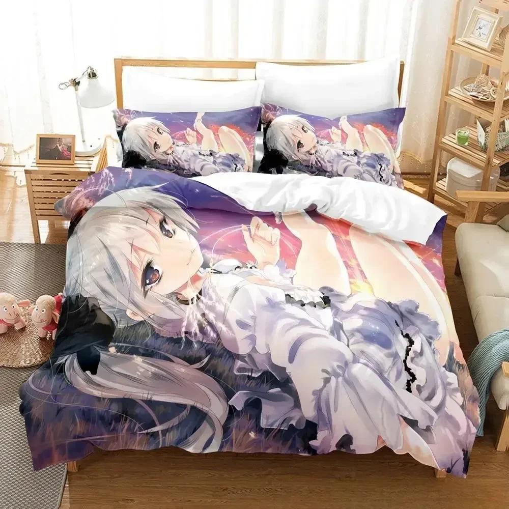Sexy Yosuga No Sora Comfortable Duvet Quilt Cover Pillowcase Bedding Set Children Bedroom Decoration Home Textile