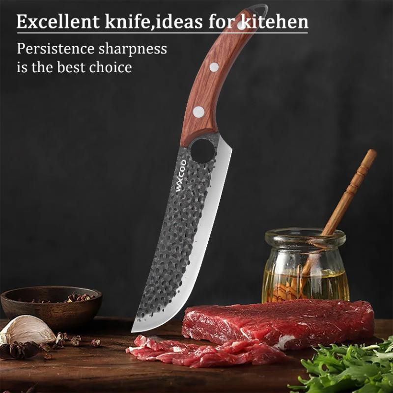 1PCS Stainless Steel Boning Knife Professional Cutting Knife Sharp Kitchen Chef Knife with Knife Sheath