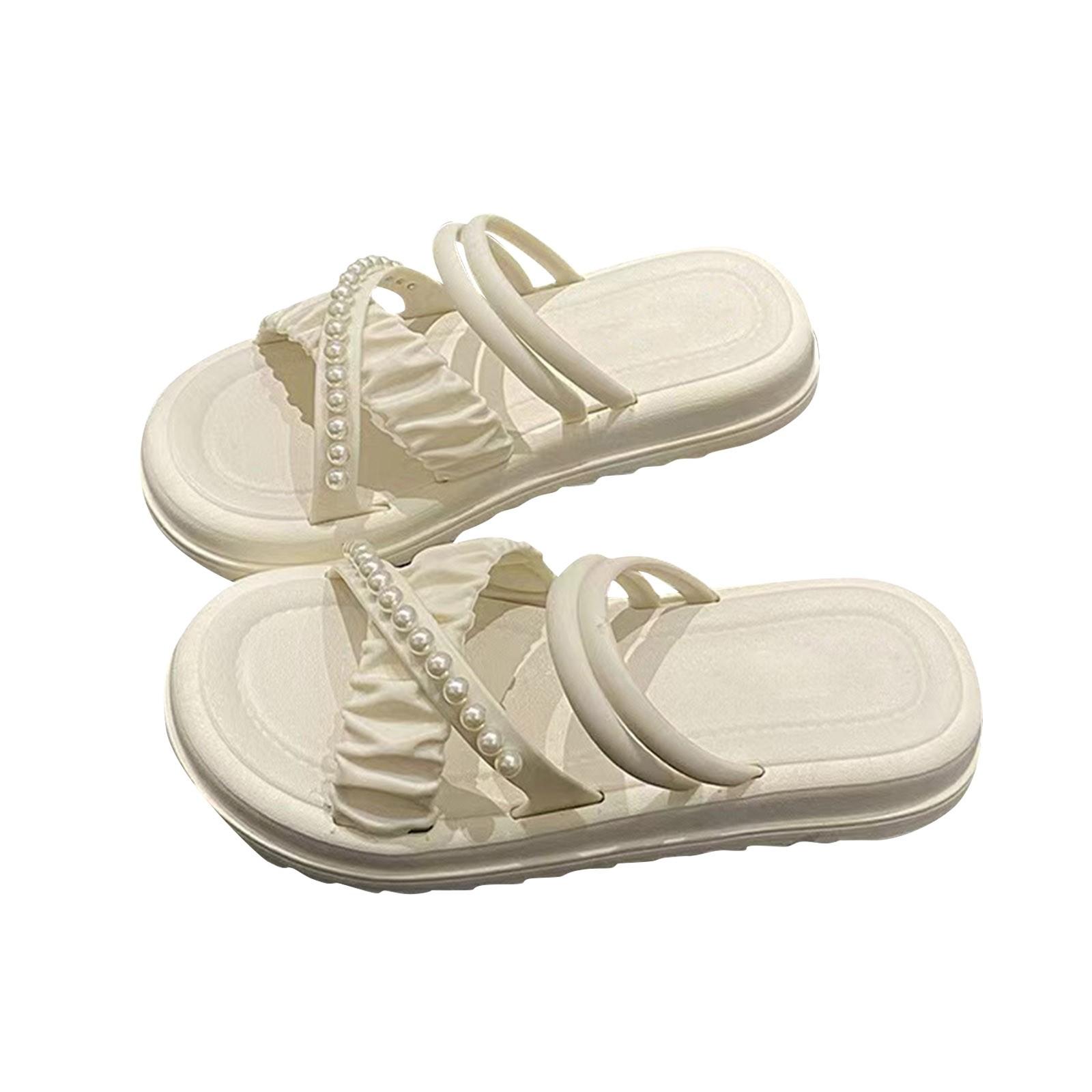 Women s Casual Thick-soled Flip Flops 38 белый