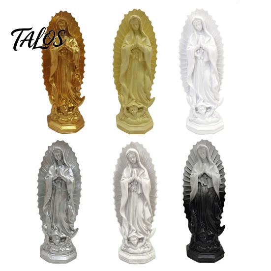 Religious Holiday Gifts Our Lady of Guadalupe Mexico Sculpture Statue, Resin Virgin Mary Figurine, European Style Interior Decor Home for Altar Shelf