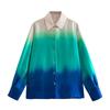 Fashion Style Spring New Arrival Fashion Women's Fashion Clothing Tie-Dyed Print Long Sleeves Lapel Shirt 2633352 330