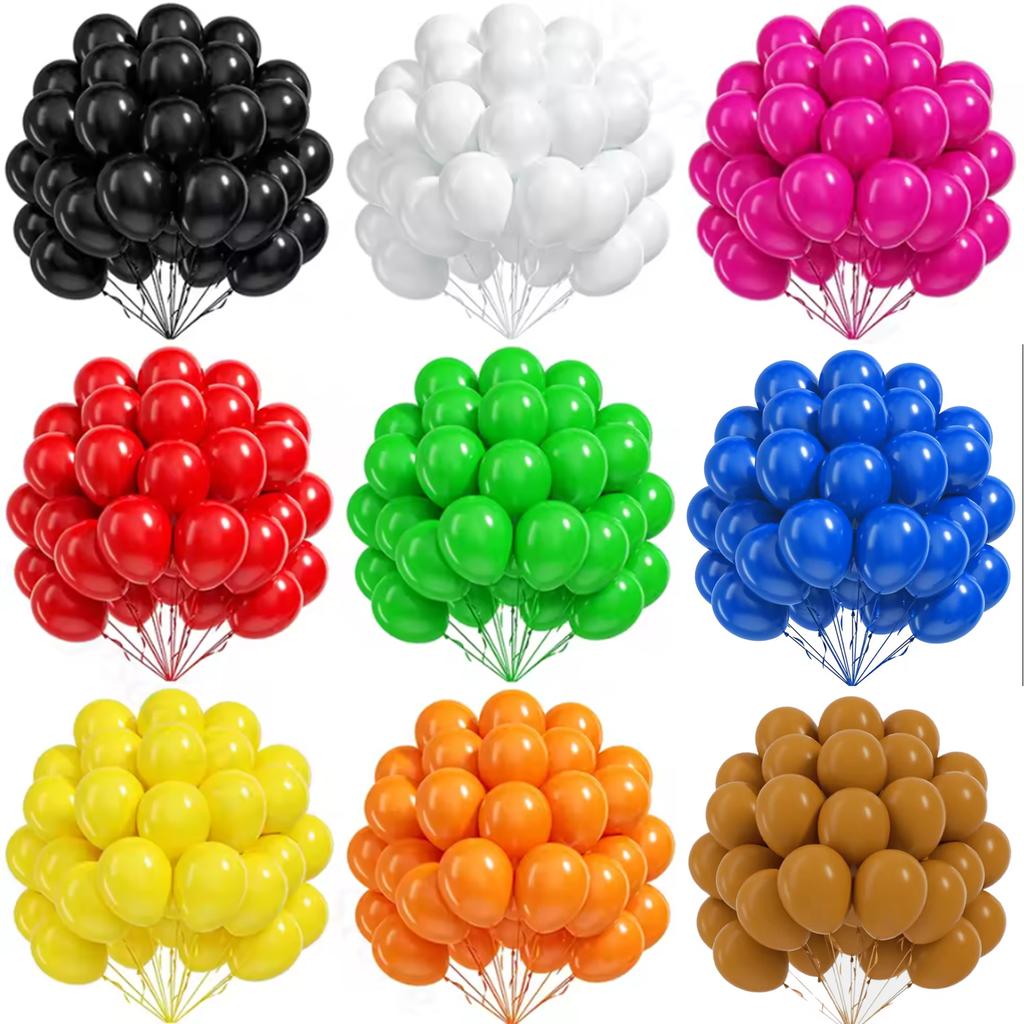 10/12 inch 10/20/30/50pcs multi-color balloon set, suitable for weddings, birthdays, themed parties, family gatherings