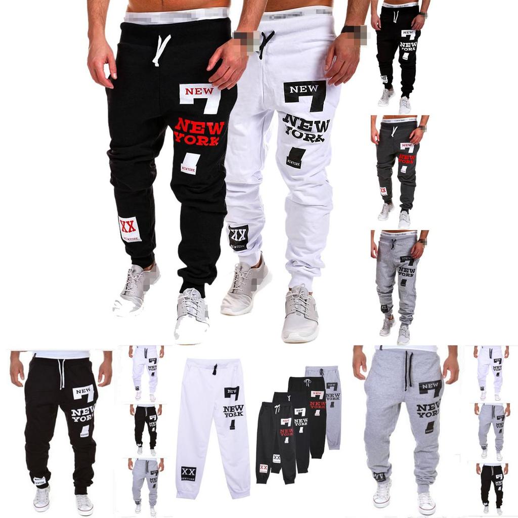Mens Tracksuit Sport Gym Slim Fit Skinny Jogging Pants With Soft Polyester Material