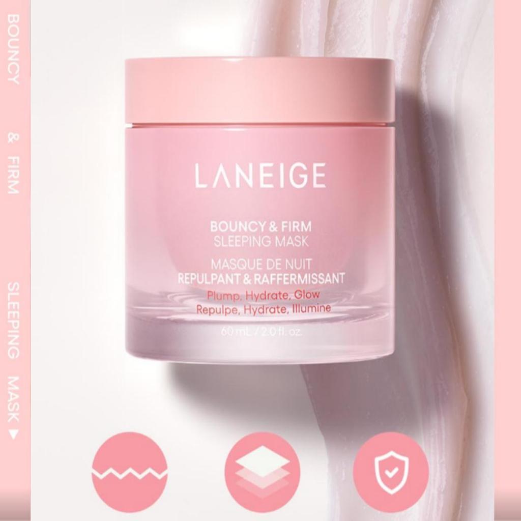 LANEIGE Bouncy & Firm Sleeping Mask 60ml Overnight Sleeping Mask, Firming Mask for All Skin Types