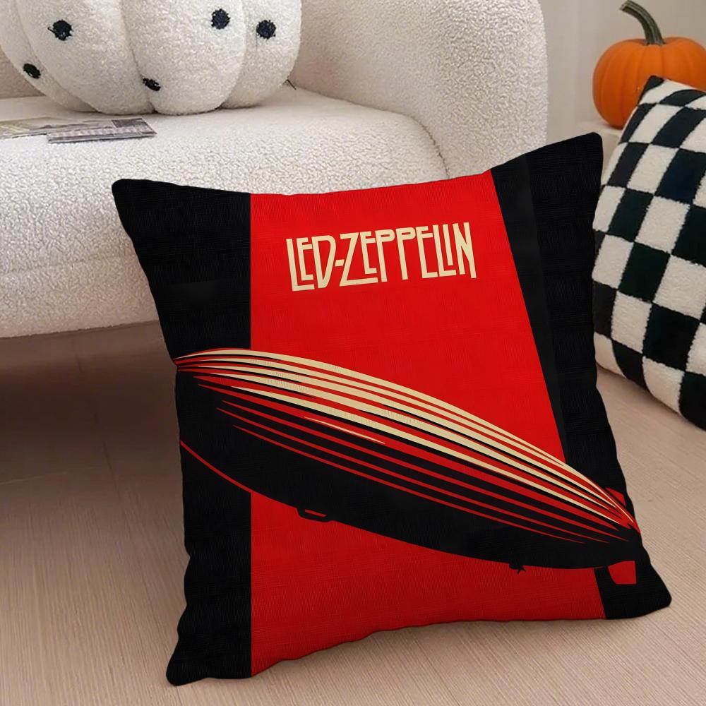 Fashion Iconic LLed ZeppelinS Rock Cushion Cover Throw Pillow Cover Hidden Button Durable Polyester Chair Cushion