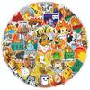 50 Sheets Fine Cartoon Stickers for Phone Cases, Water Cups, and Notebooks