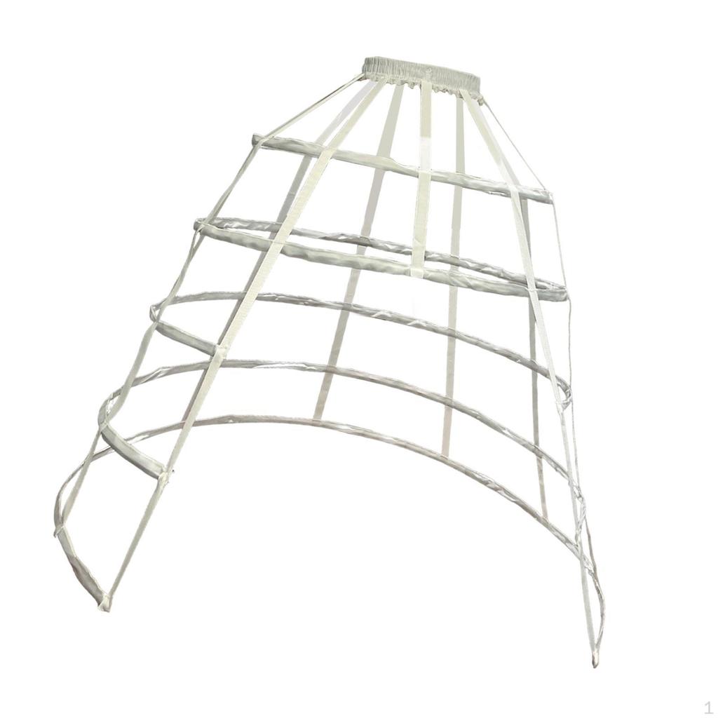 5 Hoops Skirt Petticoat Crinoline Pannier for Party Events Dressing Up